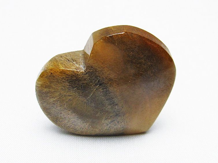 ルチルインアゲート ハート 置物[T763-3674] 2枚目