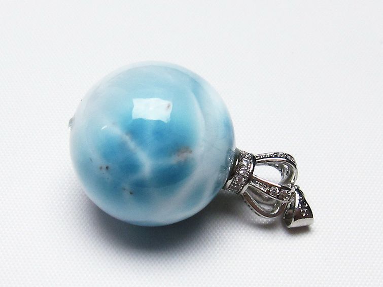 パワーストーン 天然石 ラリマー 丸玉 ペンダント 23mm [T8-7900]