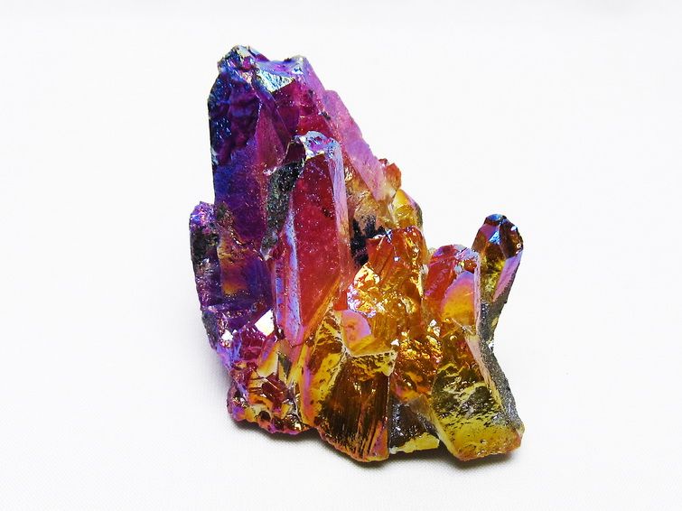 オーラ水晶 オーラクリスタル クラスター (レインボー)[T802-6128] 1枚目