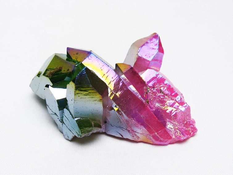 オーラ水晶 オーラクリスタル クラスター (レインボー)[T802-6142] 1枚目