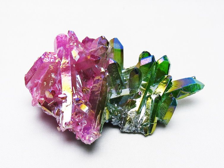 オーラ水晶 オーラクリスタル クラスター (レインボー)[T802-6148] 1枚目