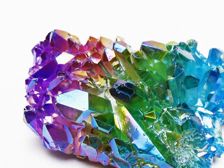 楽天市場】オーロラ クリスタル 水晶 レインボー 多面カット