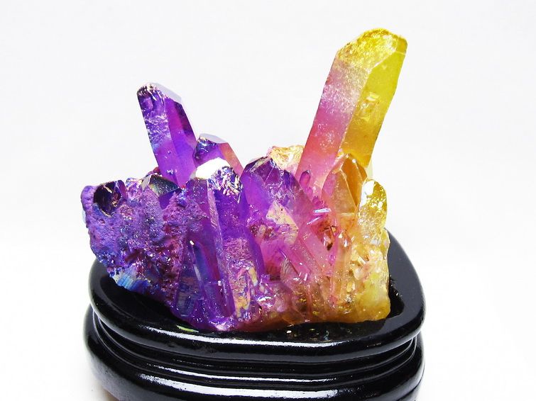 オーラ水晶 オーラクリスタル クラスター (レインボー)[T802-6189] 1枚目