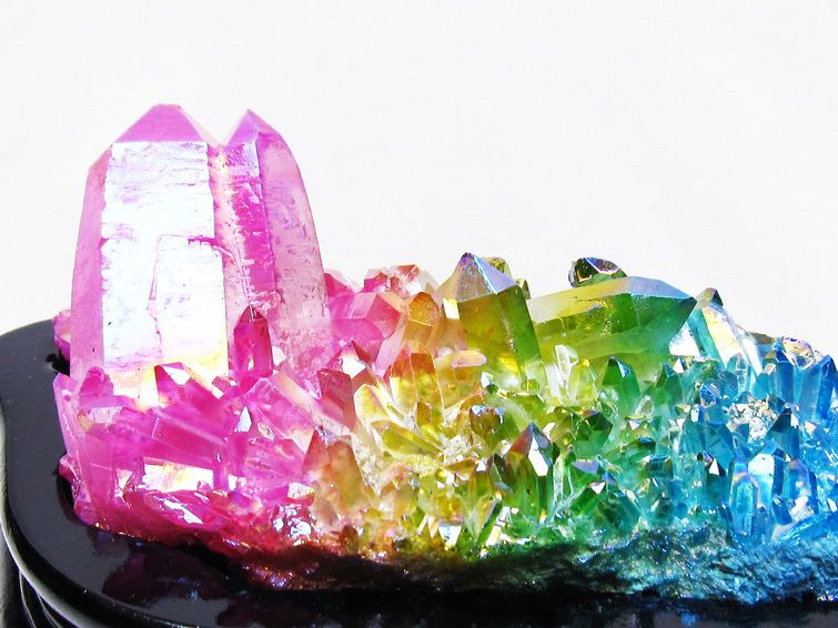 オーラ水晶 オーラクリスタル クラスター (レインボー)[T802-6232] 2枚目