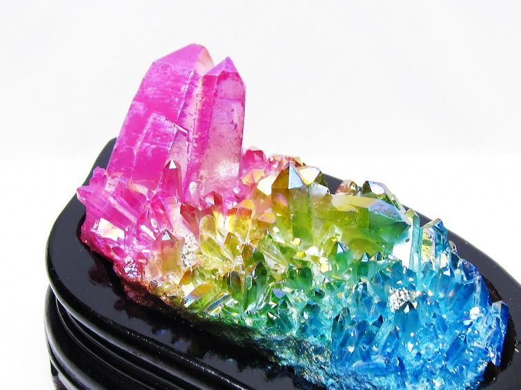 オーラ水晶 オーラクリスタル クラスター (レインボー)[T802-6232] 3枚目