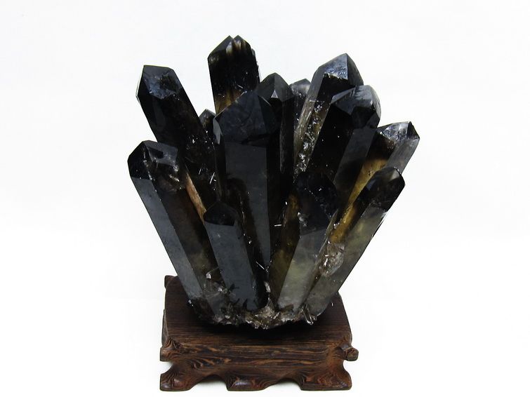 黒水晶 ブラッククォーツ クラスター [t802-6253]