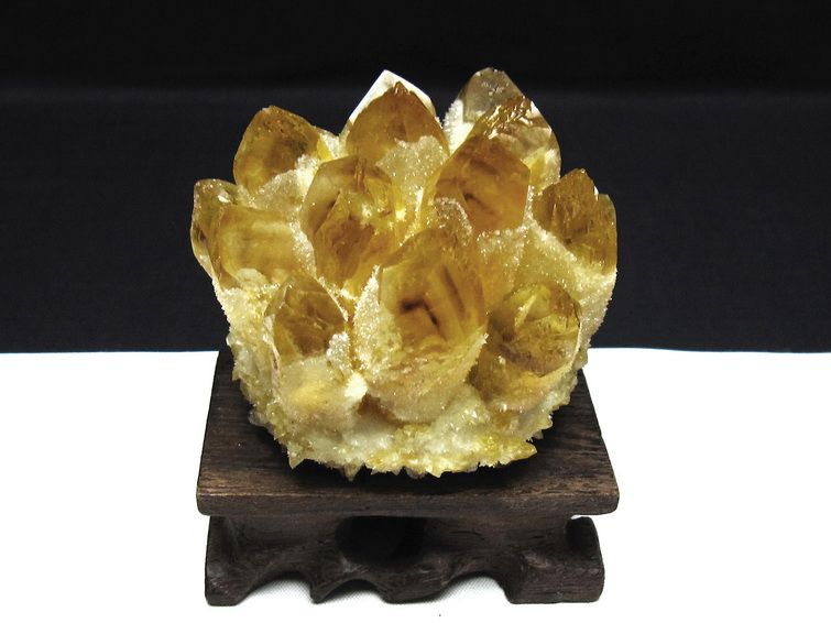黄水晶 イエロークォーツ クラスター  [t802-6294] 1枚目
