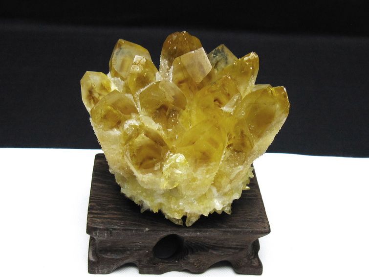 黄水晶 イエロークォーツ クラスター  [t802-6298] 1枚目
