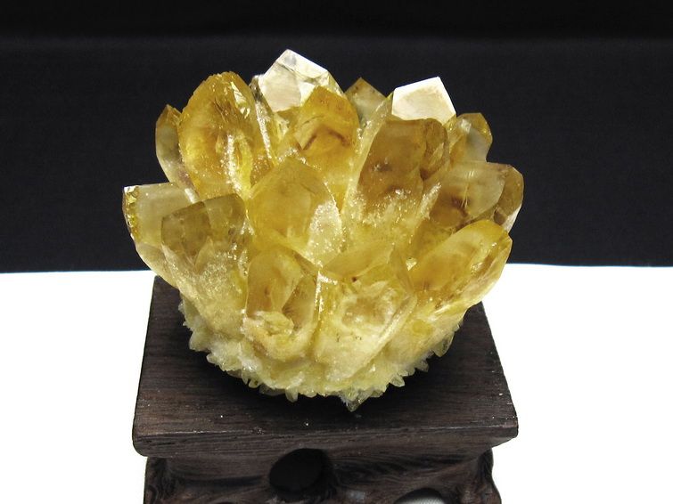 黄水晶 イエロークォーツ クラスター  [t802-6303] 1枚目