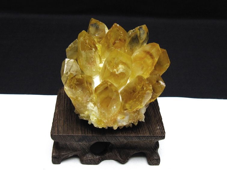 黄水晶 イエロークォーツ クラスター  [t802-6309] 1枚目