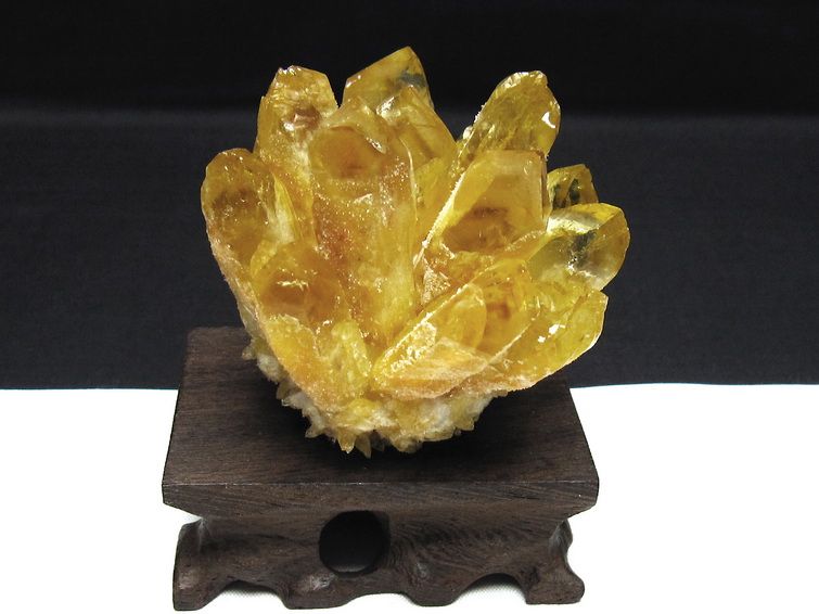 黄水晶 イエロークォーツ クラスター  [t802-6315] 1枚目