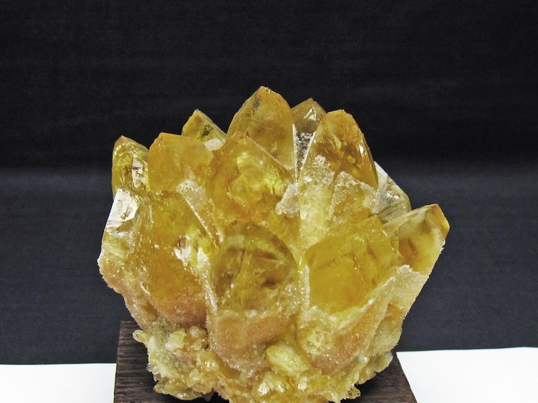 黄水晶 イエロークォーツ クラスター  [t802-6361] 2枚目