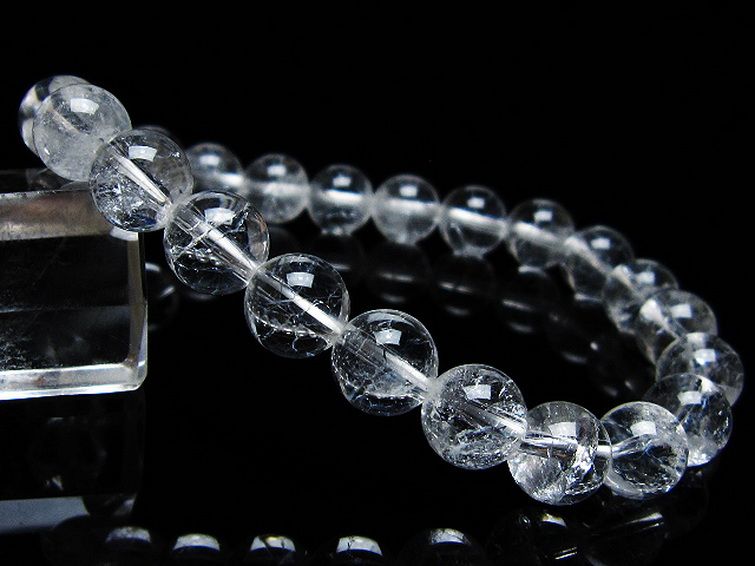 クラック水晶ブレスレット 9mm [T82-10465] 1枚目
