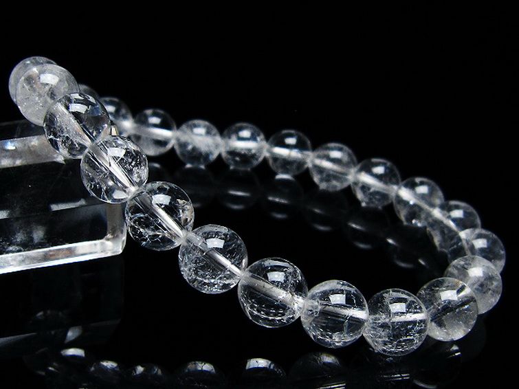 クラック水晶ブレスレット 9mm [T82-10472] 1枚目