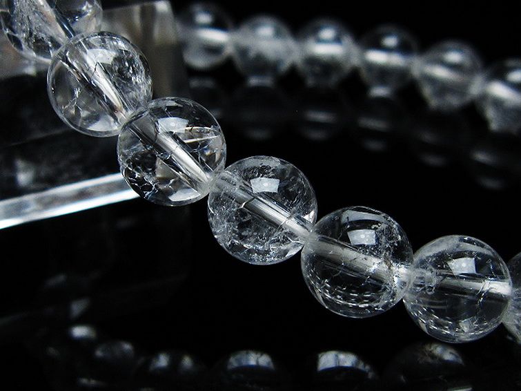 クラック水晶ブレスレット 9mm [T82-10472] 3枚目