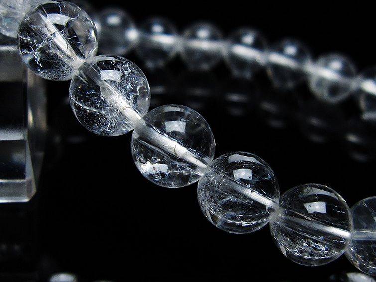 クラック水晶ブレスレット 9mm [T82-10491] 3枚目