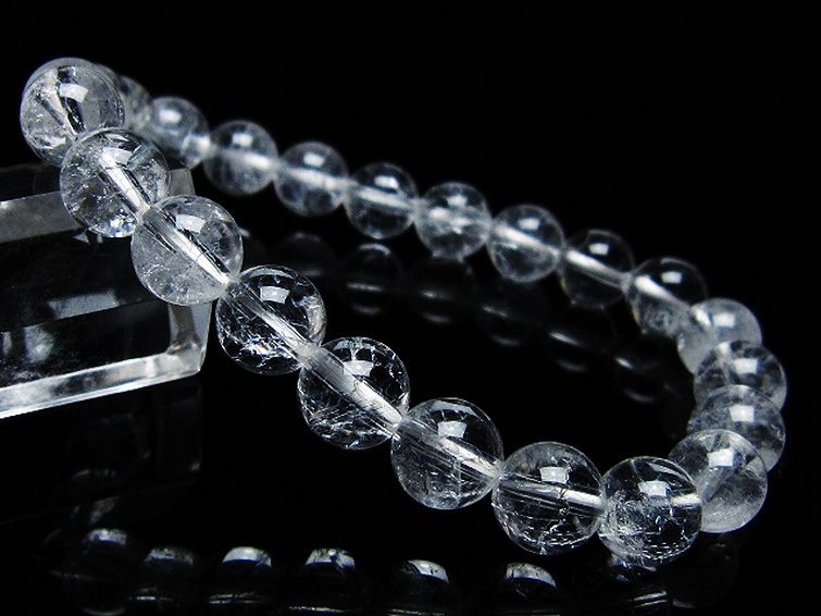 クラック水晶ブレスレット 9mm [T82-10496] 1枚目