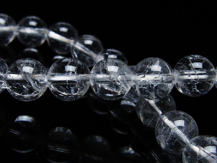 クラック水晶ブレスレット 9mm [T82-10496] 2枚目