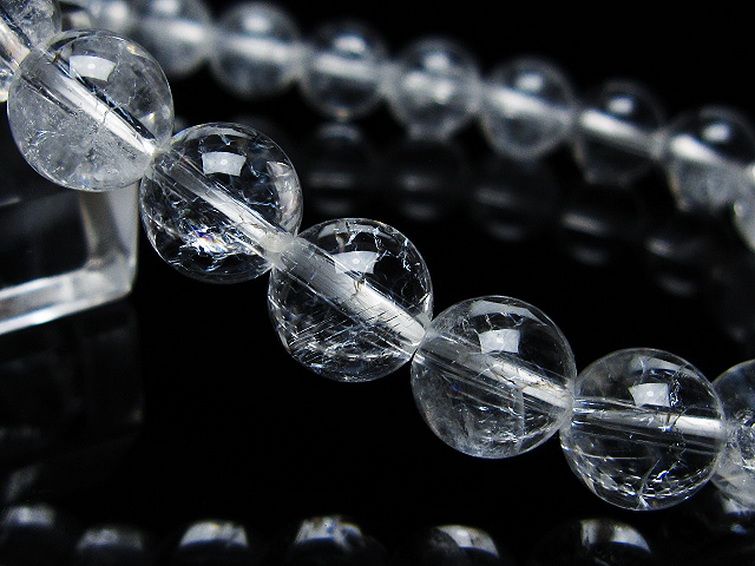 クラック水晶ブレスレット 9mm [T82-10496] 3枚目