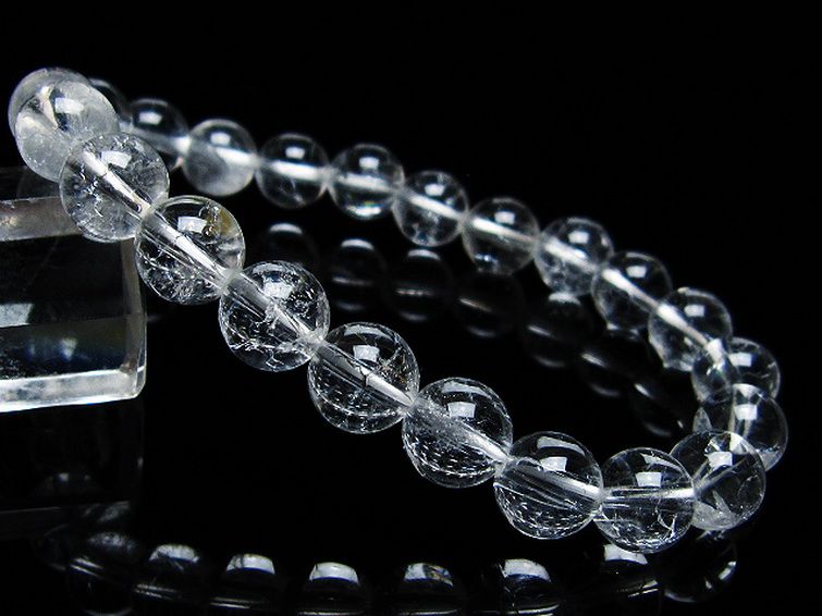 クラック水晶ブレスレット 9mm [T82-10541] 1枚目