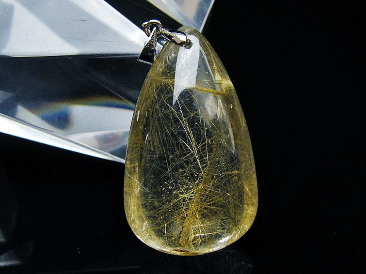 金針ルチル水晶ペンダント[T86-7131] 1枚目