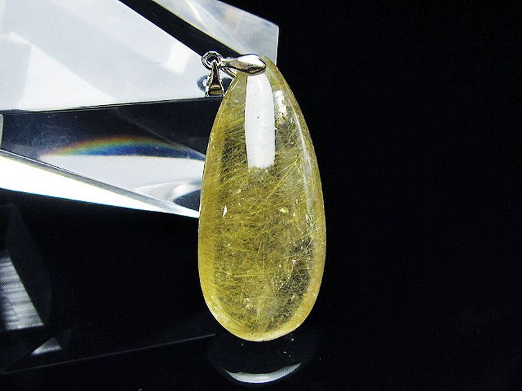 金針ルチル水晶ペンダント[T86-7722] 1枚目