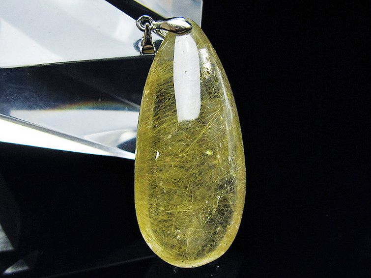 金針ルチル水晶ペンダント[T86-7722] 2枚目