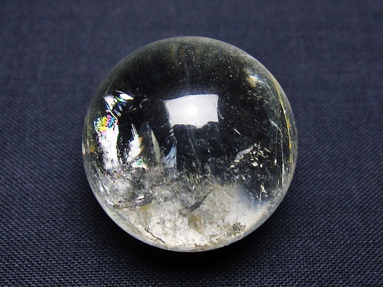 シトリン水晶丸玉 28mm [T91-8898] 1枚目