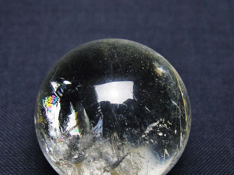 シトリン水晶丸玉 28mm [T91-8898] 2枚目