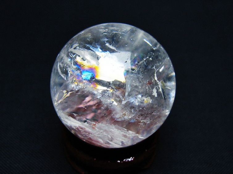 虹入りヒマラヤ水晶丸玉 29mm [t91-9144] 3枚目