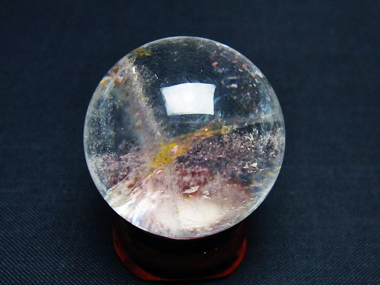 ヒマラヤ水晶丸玉 32mm [t91-9262] 3枚目