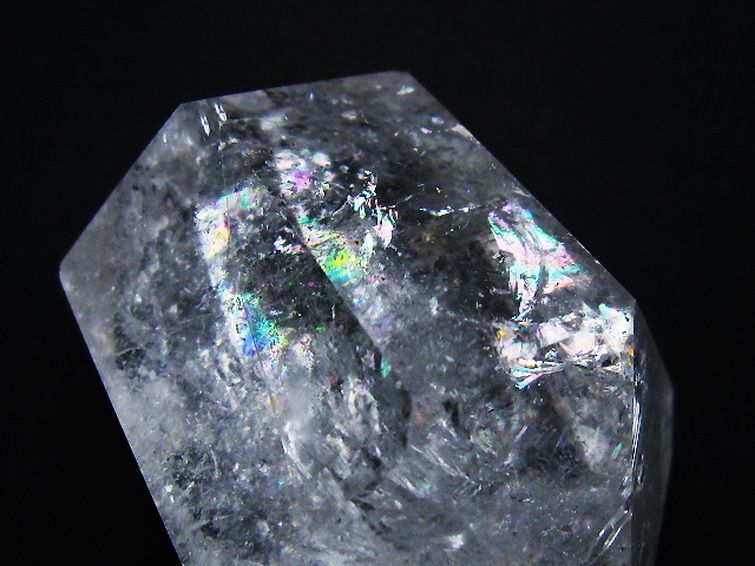 虹入りヒマラヤ水晶ダブルポイント [t98-2507] 1枚目