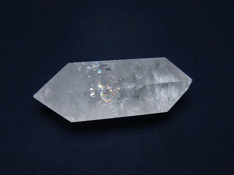 虹入りヒマラヤ水晶ダブルポイント [t98-2519] 3枚目