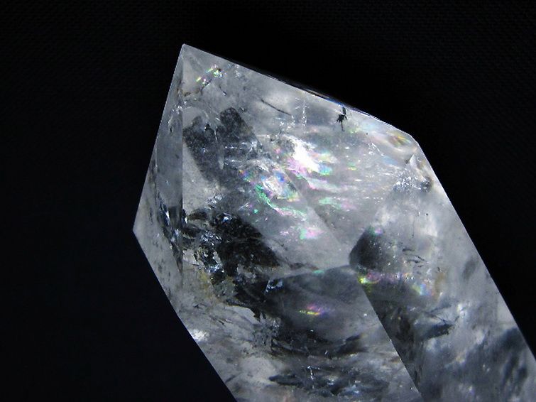 虹入りヒマラヤ水晶ダブルポイント [t98-2607] 1枚目