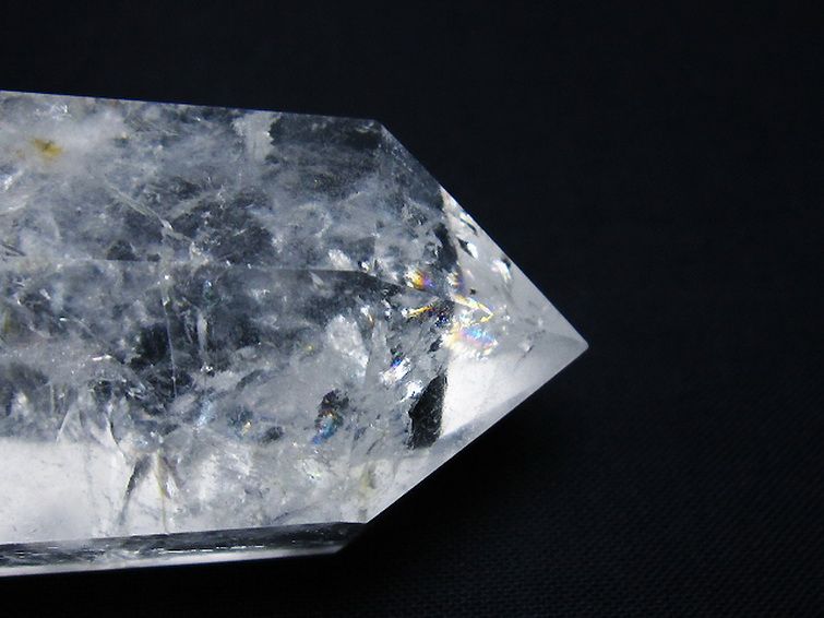 虹入りヒマラヤ水晶ダブルポイント [t98-2607] 2枚目