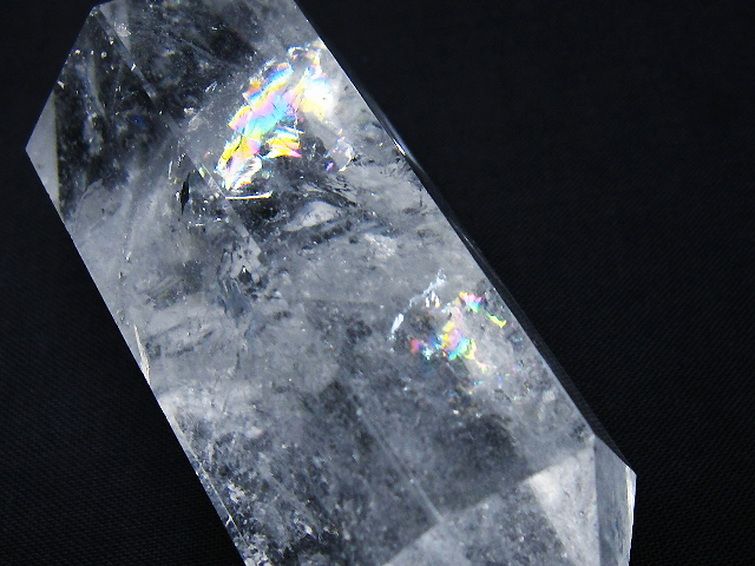 虹入りヒマラヤ水晶ダブルポイント [t98-2694] 1枚目