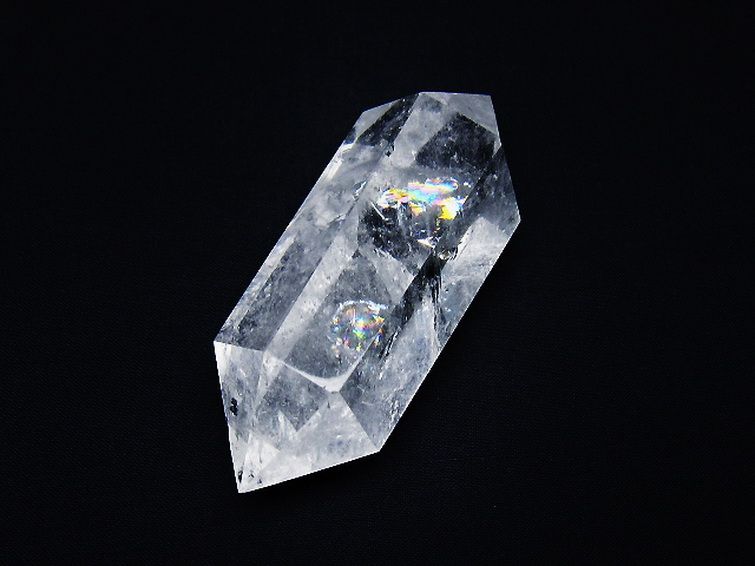 虹入りヒマラヤ水晶ダブルポイント [t98-2694] 3枚目
