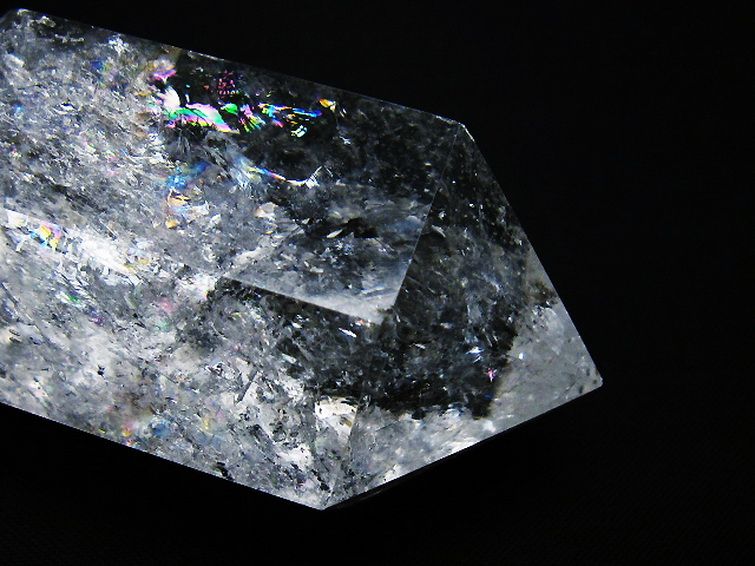 虹入りヒマラヤ水晶ダブルポイント [t98-2734] 1枚目