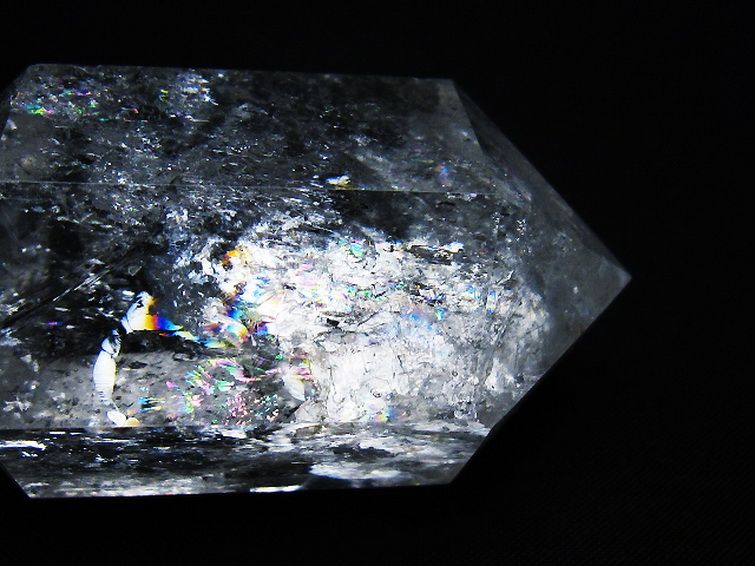 虹入りヒマラヤ水晶ダブルポイント [t98-2734] 2枚目