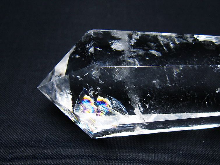 虹入りヒマラヤ水晶ダブルポイント [t98-2747] 2枚目